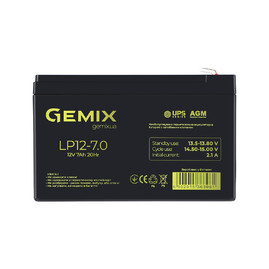 Акумуляторні батареї Акумуляторна батарея Gemix LP12-7.0 Чорний